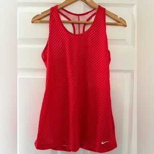 Nike Red Striped Tank Top
